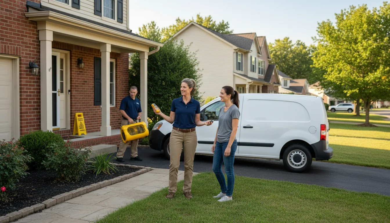Residential water damage restoration in Albright, WV